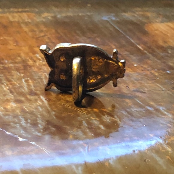 Dark Gold Owl Ring Gem Eyes owl 🦉 💎 - Picture 3 of 4